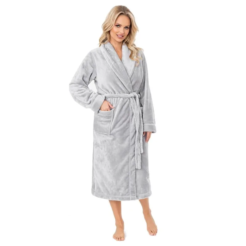 Dámsky dlhý župan Pamela II sivý XL/XXL