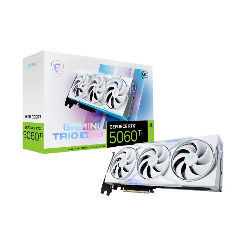 MSI GeForce RTX 5060 Ti TRIO WHITE/Gaming/OC/16GB/GDDR7 G506T-16GTCW
