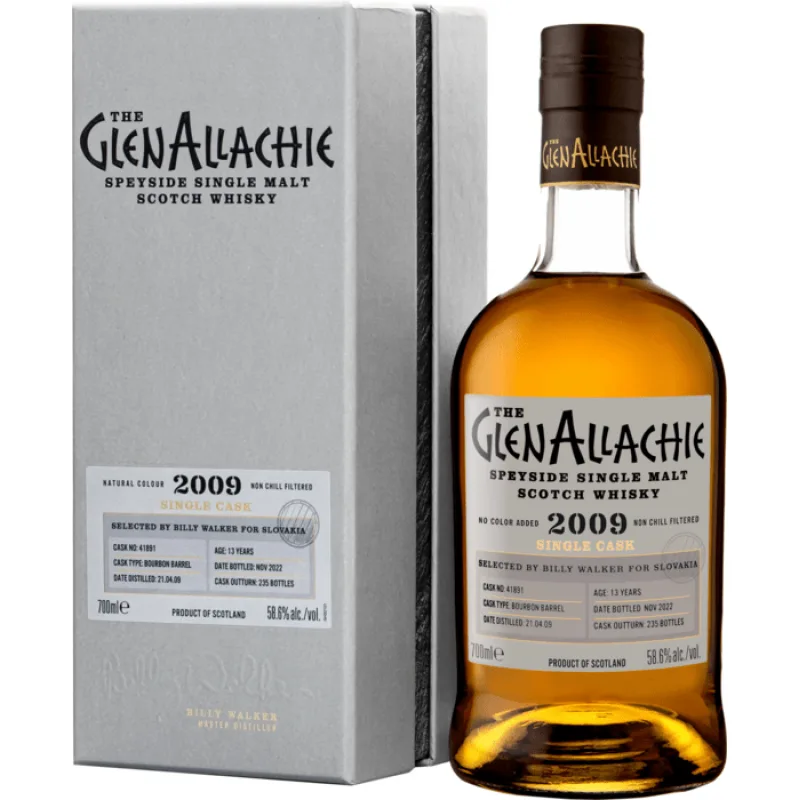 The GlenAllachie 13y Single Cask 2009 Selected by Billy Walker for Slovakia 58,6% 0,7 l (kazeta)