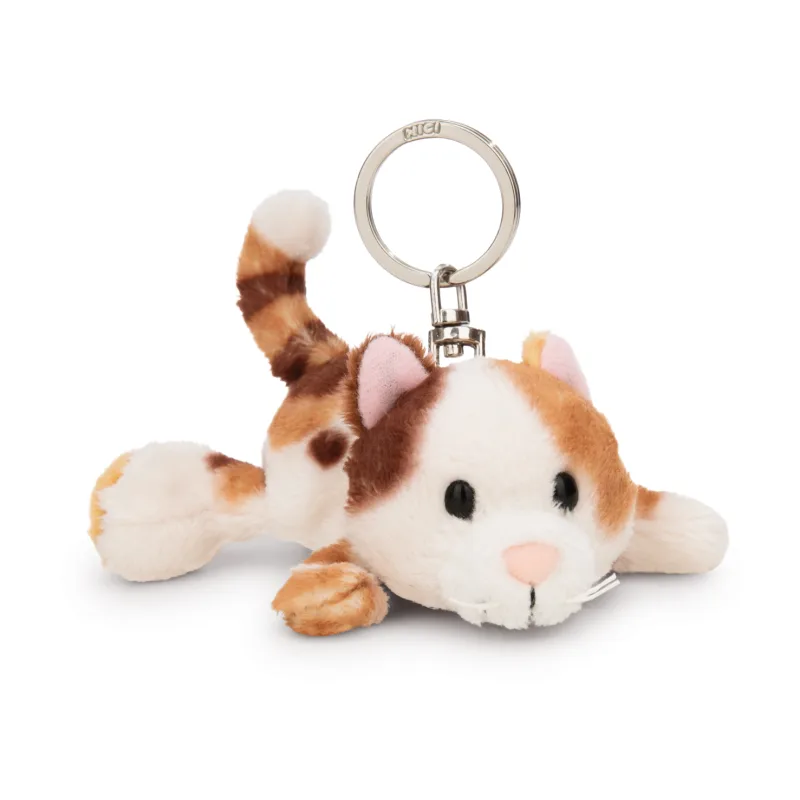 NICI klíčenka Kočka tříbarevná 10cm, ležící GREEN