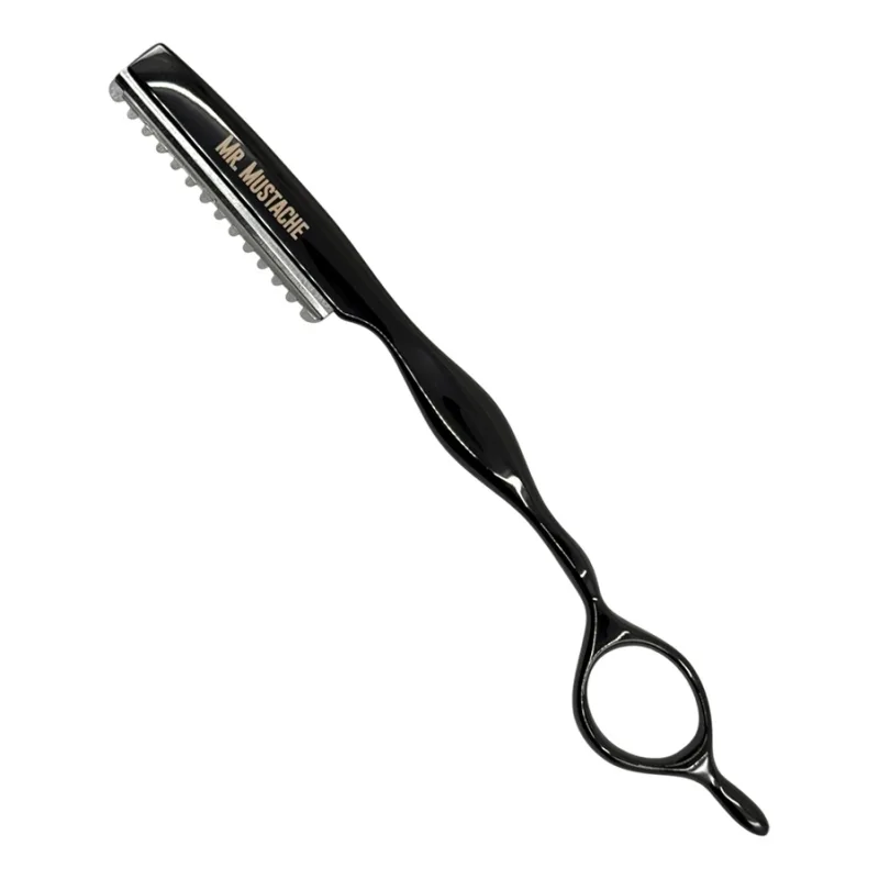 Efilačná britva na zrezávanie vlasov MR. MUSTACHE Styling razor Black