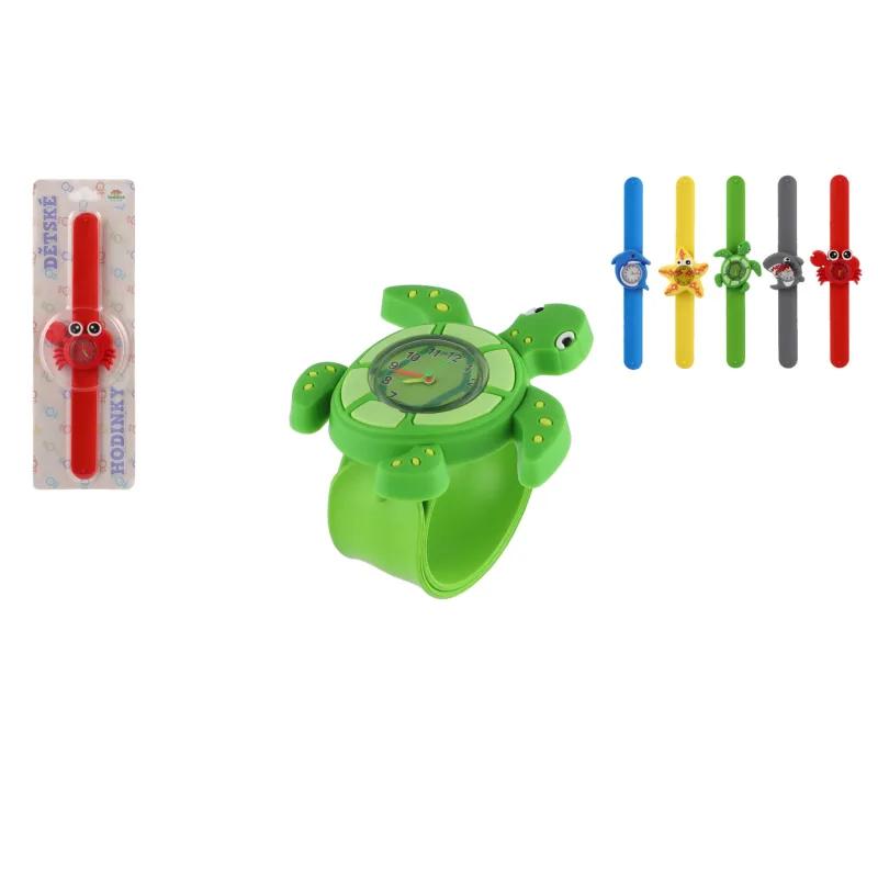 Teddies Hodinky detské samonavíjacie morský svet silikón 22cm na batérie 5 druhov na karte