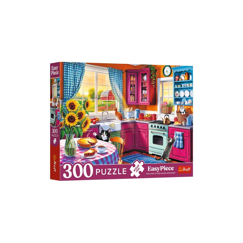 Trefl Puzzle Ráno v kuchyni 300dielikov 60x40cm v krabici 34x26x5cm