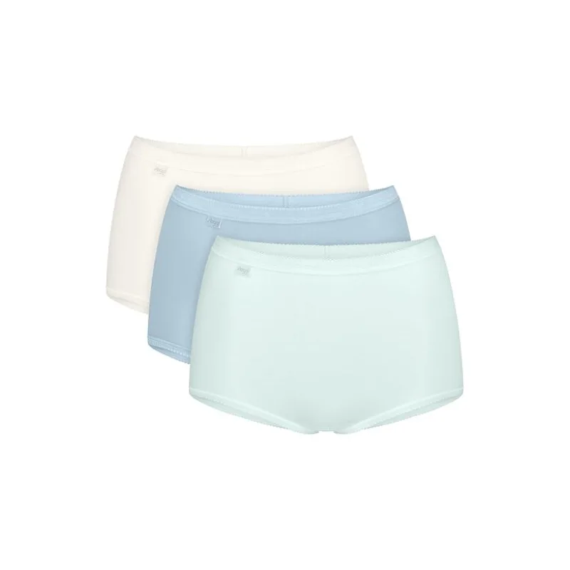 3pack nohavičiek SLOGGI Basic+ MAXI biele, svetlomodré XXL