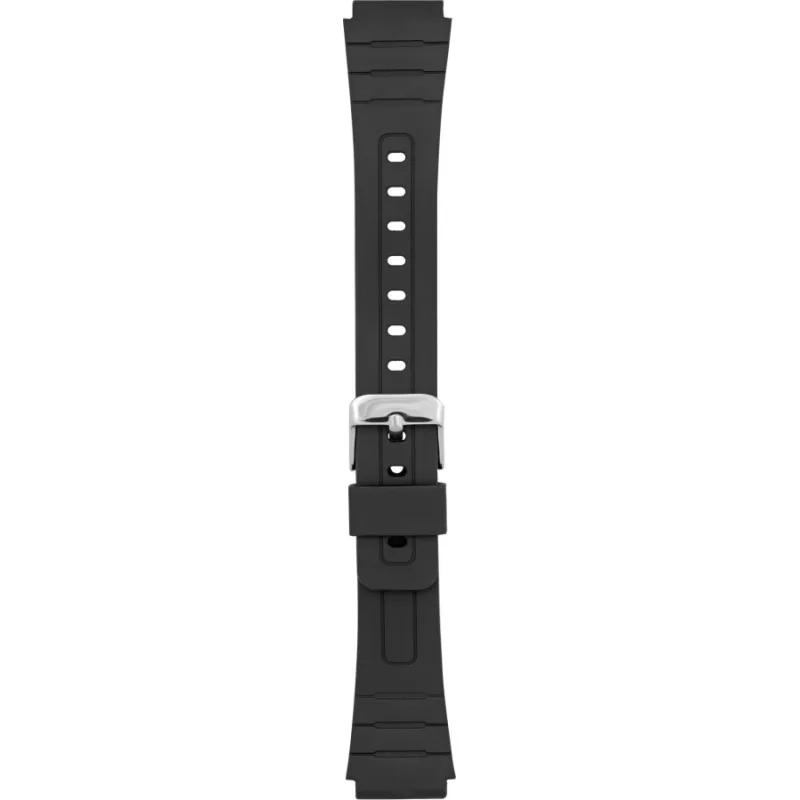 Plastový remienok na hodinky 18 mm čierny A-NIS AP3227.01-18