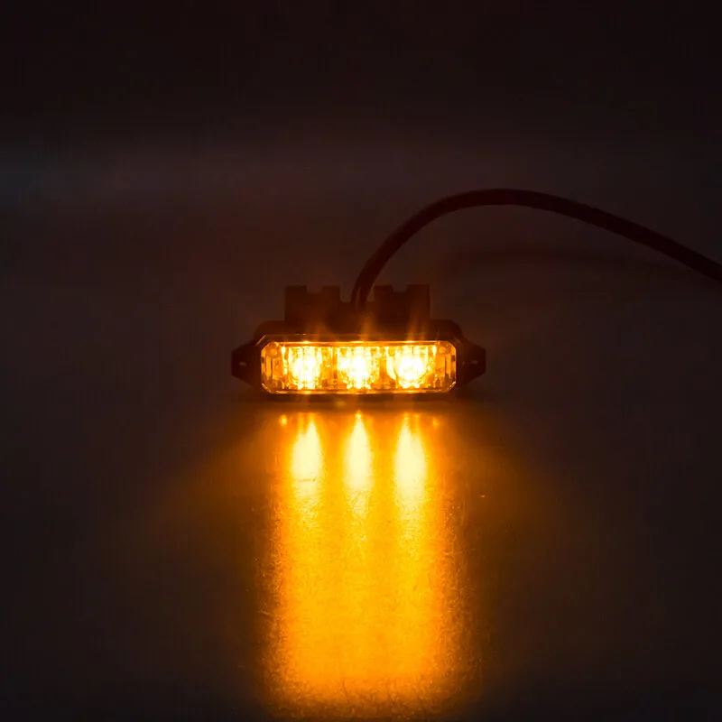 x MINI PREDATOR 3x1W LED, 12-24V, oranžový, ECE R10 kf003hd