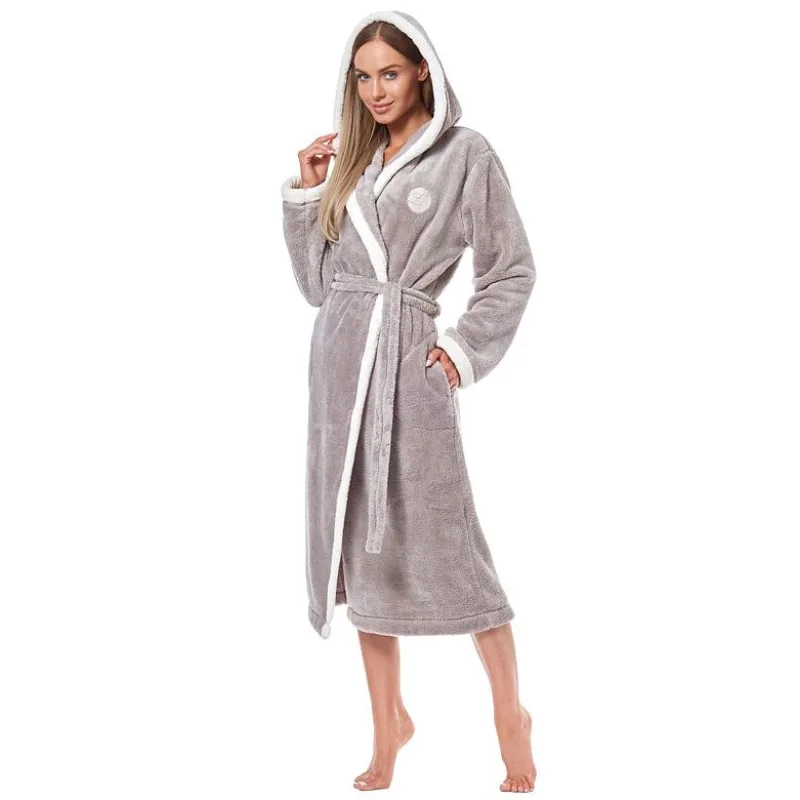 Dámsky župan Ema cappuccino dlhý 3XL