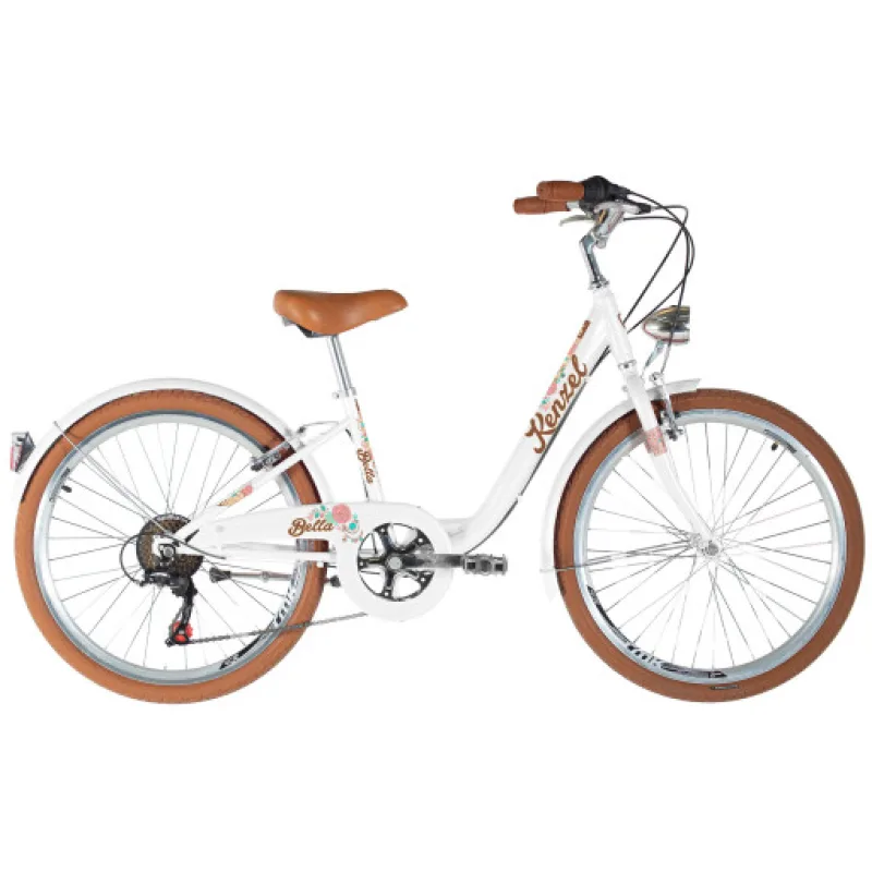 Kenzel Dětské jízdní kolo Bella 24 Royal 6spd 2025 bílo-hnědé
