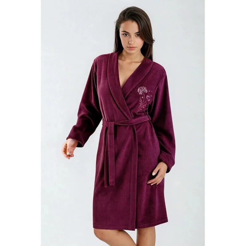 Dámsky župan froté Hannah vínový XXL