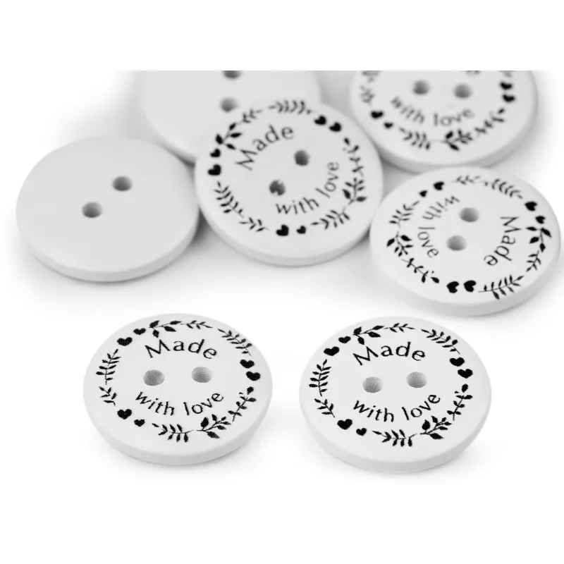 Drevený gombík Made with love