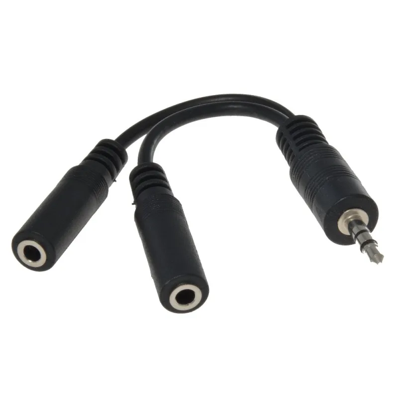 PremiumCord Kabelová rozdvojka 3,5 Jack M - 2xF 10cm kjr-02a