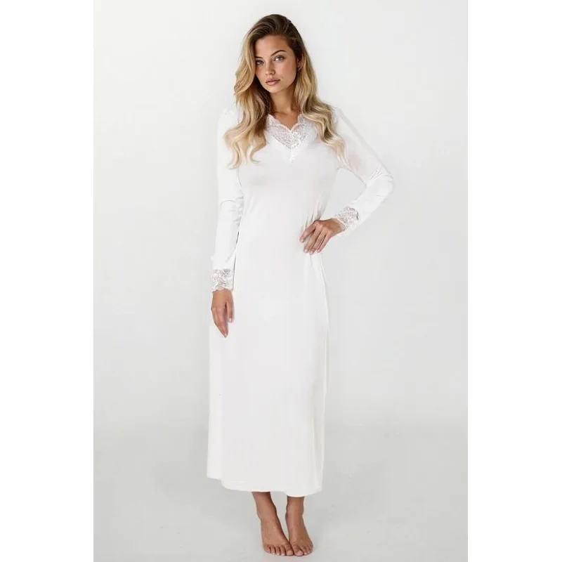 Dlhá nočná košieľka Ceylon ecru L