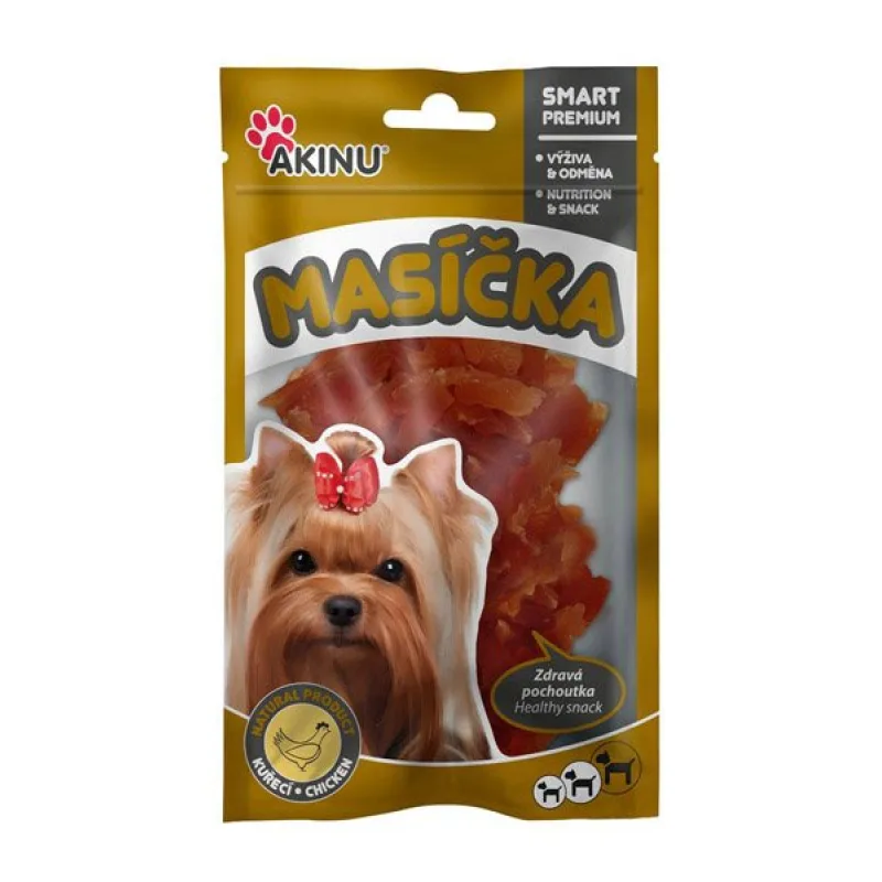 AKINU Kuracie prúžky pre psov 75g