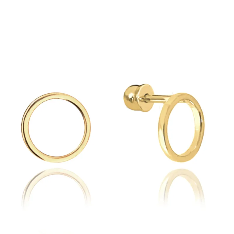 Zlaté skrutkovacie náušnice Au 585/1000 1,70g MINET JMG0059WGE09