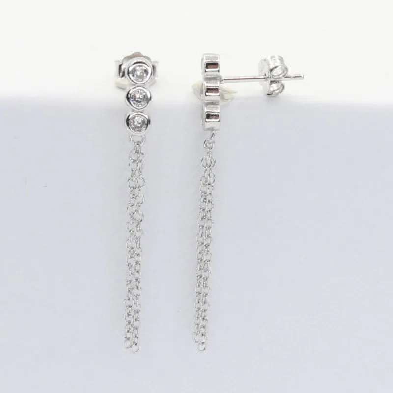 Strieborné náušnice na puzety KA E4642