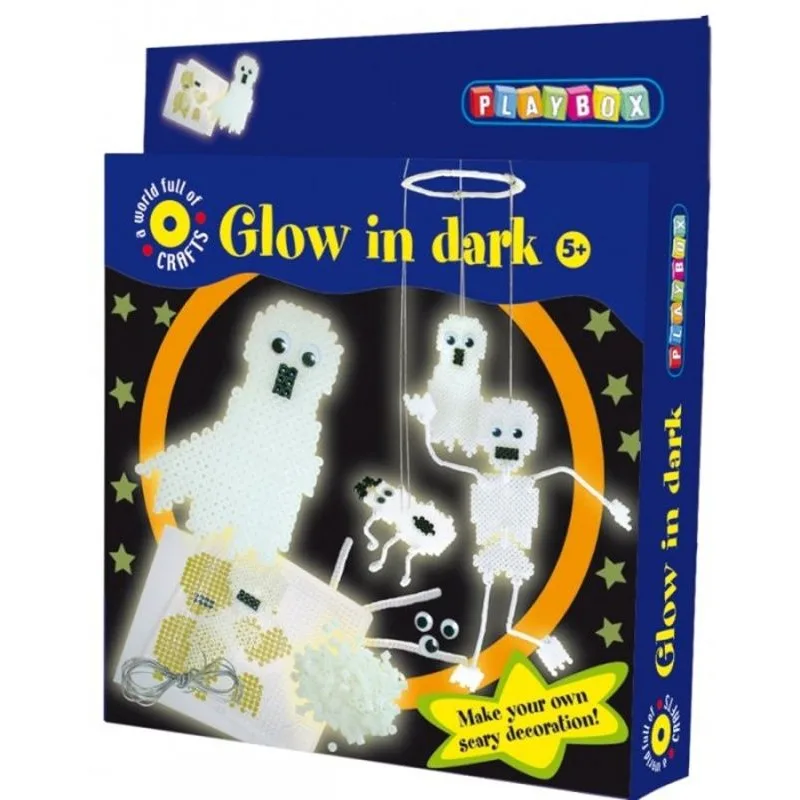 Playbox zažehlovací korálky Duchové, Sada nažehlovacích korálků