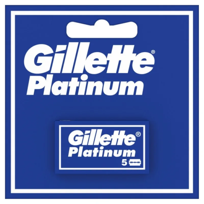OSTATNÍ VÝROBCOVIA GILLETTE Platinum - klasické obojstranné žiletky 5ks - 1balenie