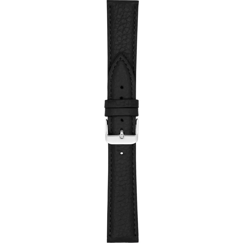 Kožený remienok na hodinky 24 mm čierny A-NIS AK0205.01-24