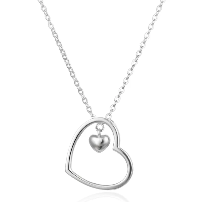 Strieborný náhrdelník srdce BENETO AGS1572