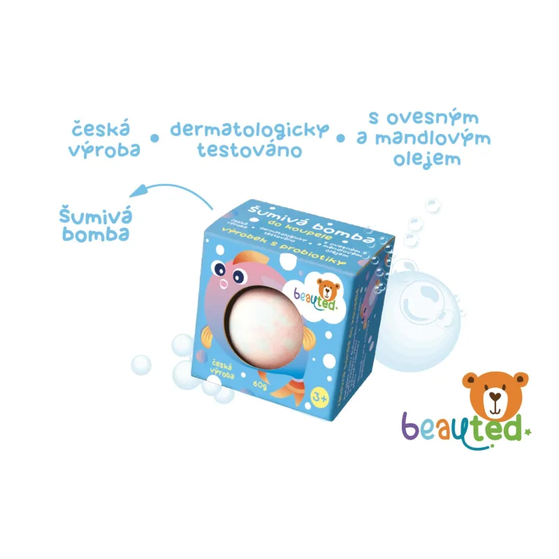 beauted Šumivá bomba do koupele s probiotiky beauted v krabičce