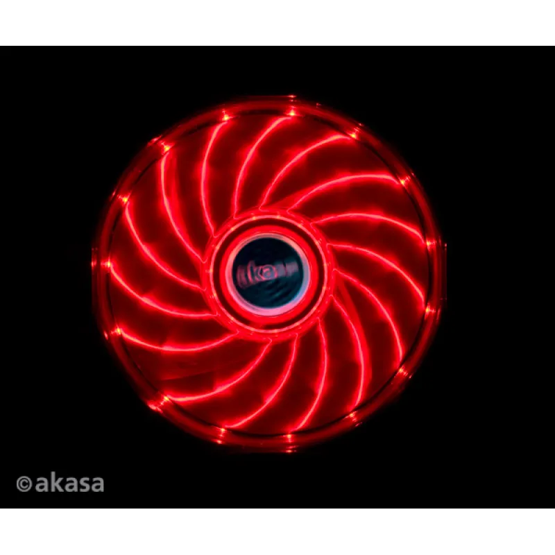 přídavný ventilátor Akasa Vegas LED 12 cm červená AK-FN091-RD