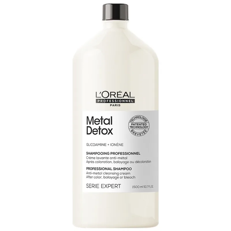 LOREAL Serie Expert Metal Detox Shampoo 1500ml - hĺbkovo čistiaci šampón pre farbené a poškodené vlasy