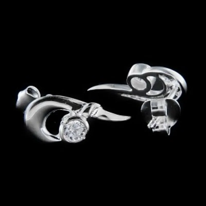 Strieborné náušnice na puzety KA E729