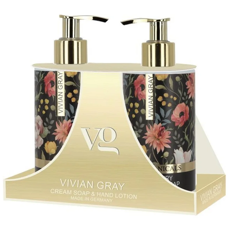 VIVIAN GRAY BOTANICALS Crema Soap + Hand Lotion 2x250ml - tekuté mydlo + mlieko na ruky