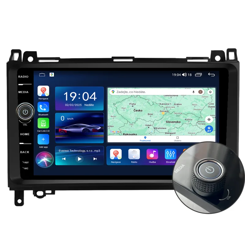 Everest 2DIN autorádio EVE61 Android, Mercedes-Benz A / B / V / Viano / Vito / Sprinter / VW Crafter B586