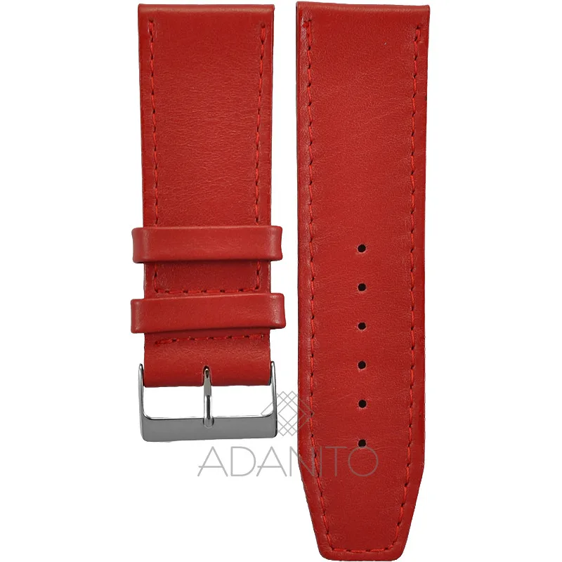 Kožený remienok na hodinky 28 mm červený ADANITO 103AR06W28