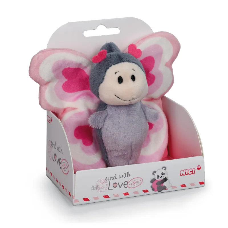 NICI plyš Motýlik Love 10cm, v darčekovej krabičke