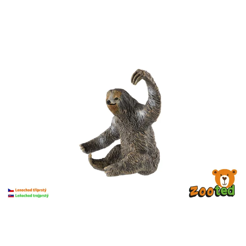 ZOOted Lenochod trojprstý zooted plast 8cm v sáčku