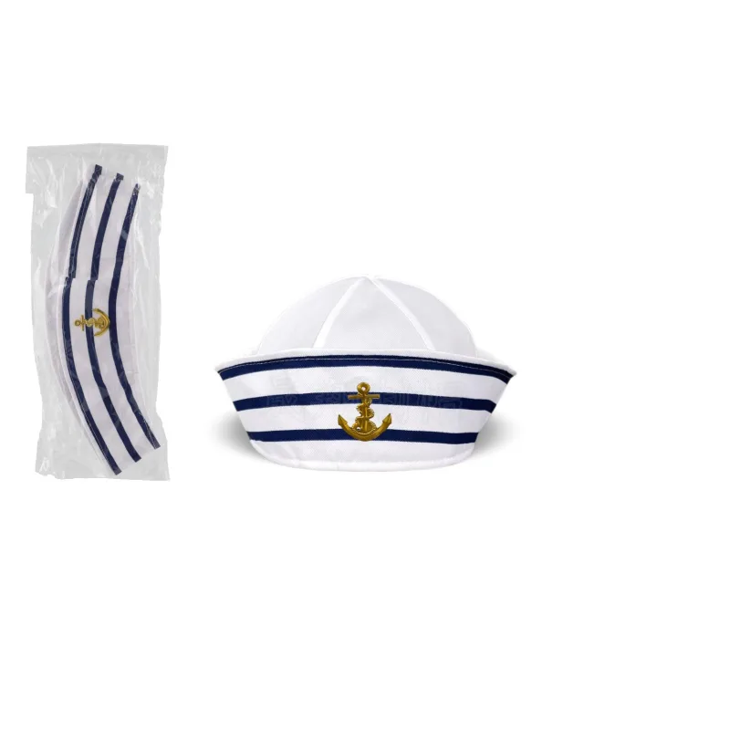 Teddies Čiapka námornícka látka priemer 27cm v sáčku karneval