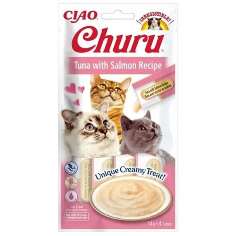 INABA FOODS Inaba Churu Pyré cat Tuniak s lososom