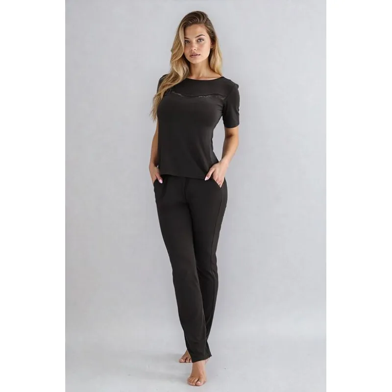 Luxusné dámske pyžamo Buri čierne XL