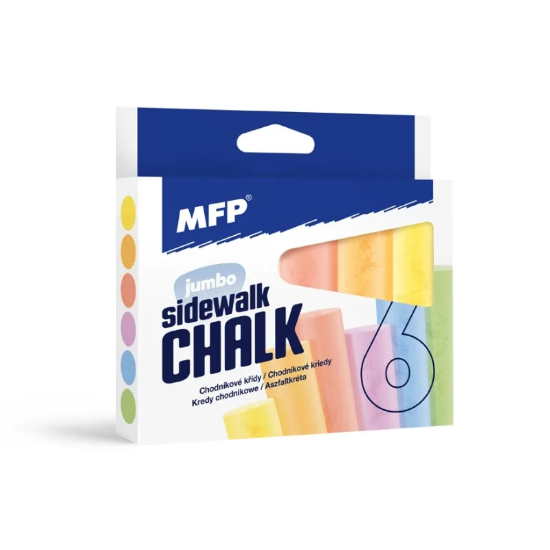 MFP Rappa Chodníkové kriedy M okrúhle 6 ks mix farieb - krabica
