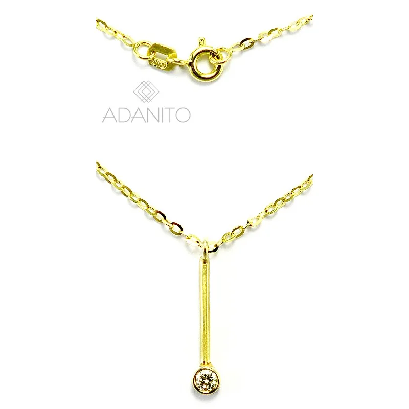 Zlatý briliantový náhrdelník tyčka ADANITO ZSK857