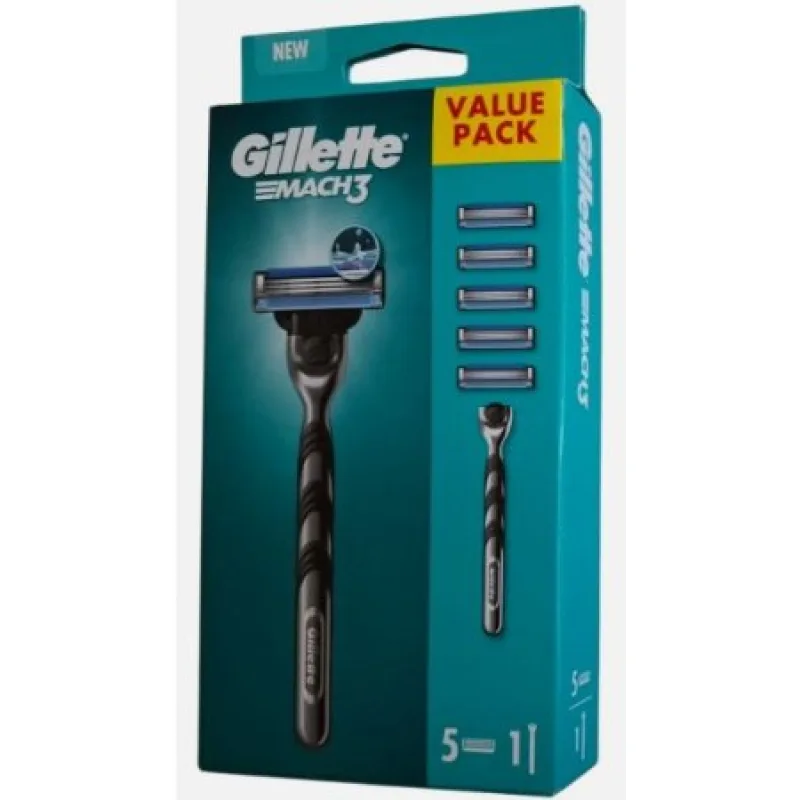 Gillette Mach3 pánsky holiaci strojček + 5ks náhradná hlavica