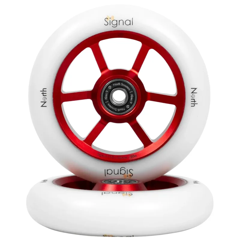 North Scooters Signal Kolečka Na Freestyle Koloběžku 2-balení (110mm|Red / White)