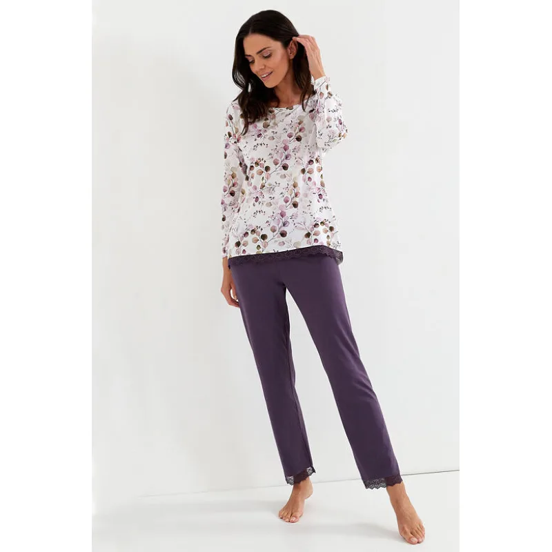 Dámske pyžamo Botanic ecru S