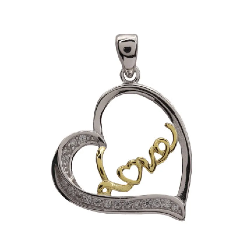 Strieborný prívesok srdce KA P3312