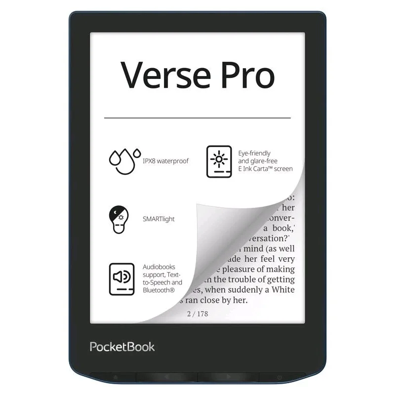 E-book POCKETBOOK 634 Verse Pro Azure, modrý PB634-A-WW