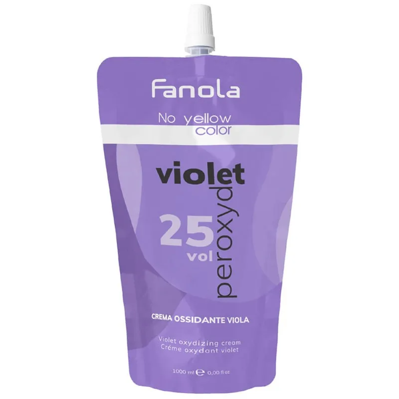 FANOLA No Yellow Violet Peroxyd 25vol - fialový oxydant s anti-žltým účinkom