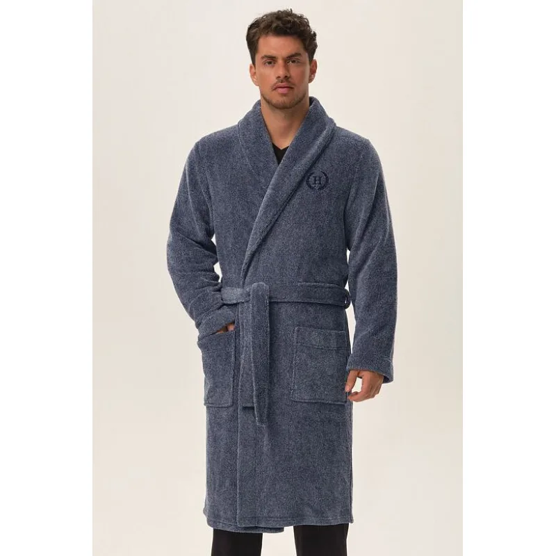 Pánsky župan Hug modrý M