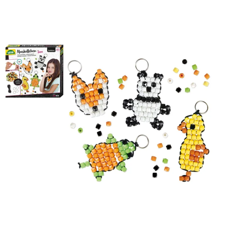 Lena Kreativní sada Vytvoř si svůj přívěsek Maskoti zvířátka v krabičce 18,5x17cm