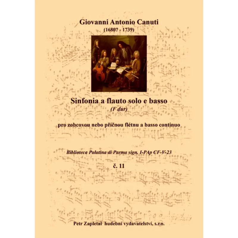 NotaNota Sinfonia a flauto solo e basso (Biblioteca Palatina 11)