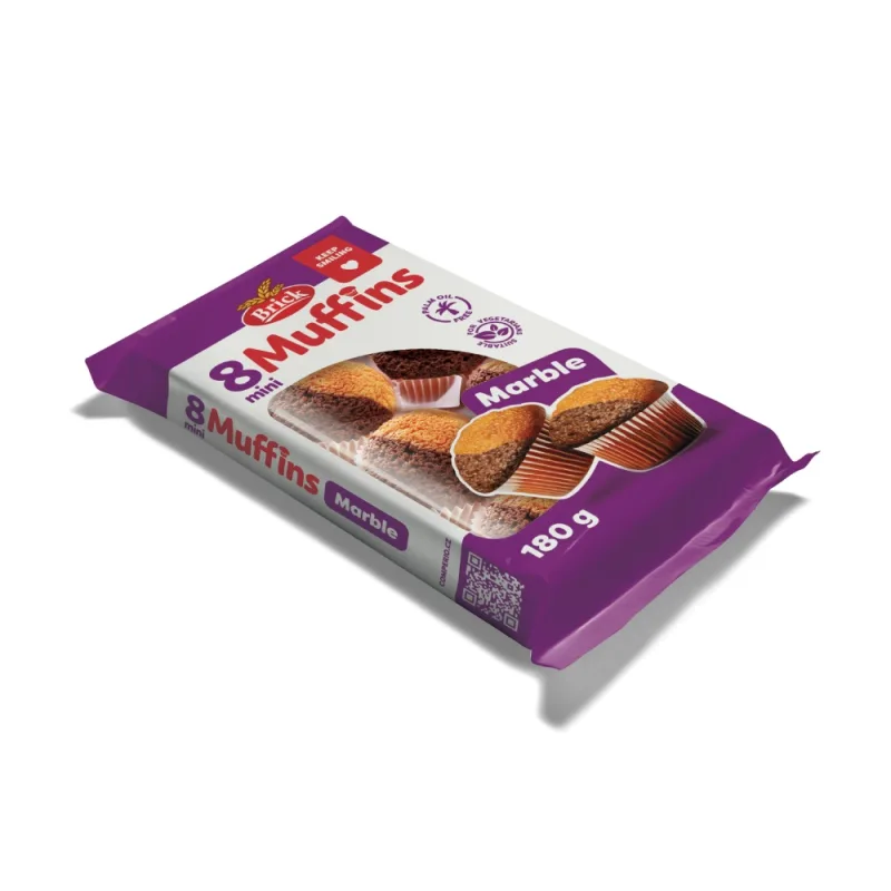 Brick mini muffiny mramorové 180g (8 ks)