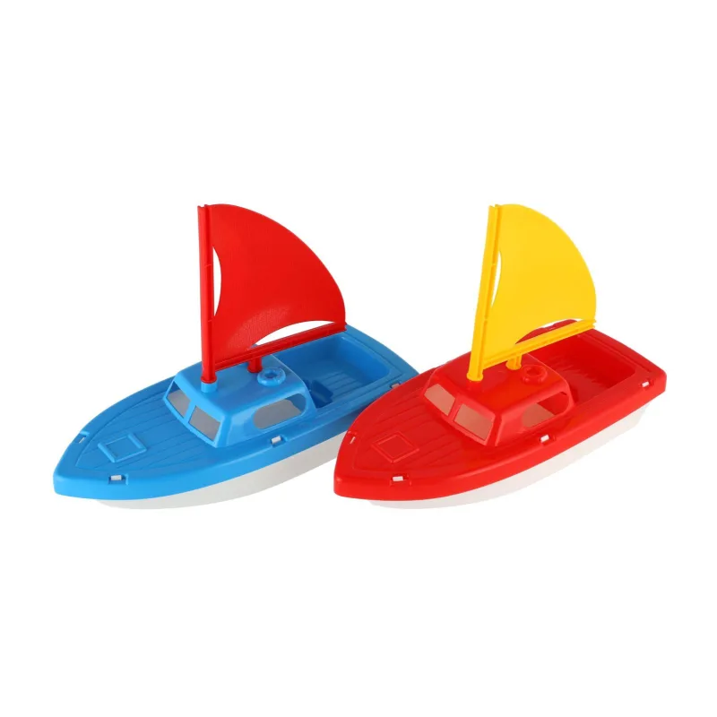 Teddies Loď/Plachetnice do vody plast 2 barvy 12x21cm