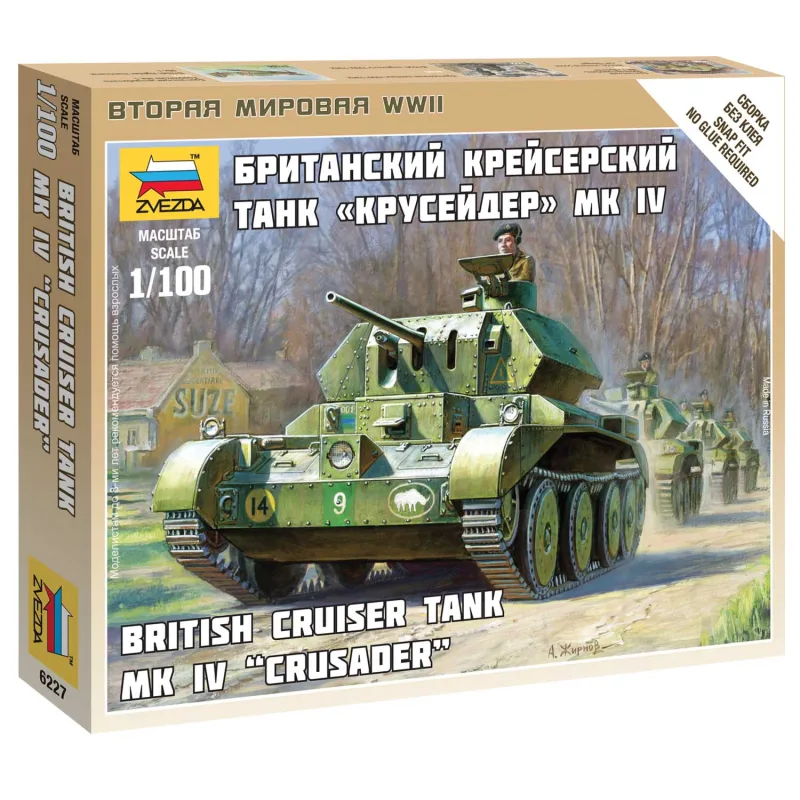 Zvezda Wargames (WWII) tank Z6227 - Britský tank MK IV Cruiser (1:100)