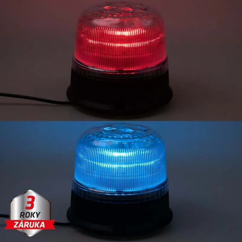 LED maják, 12-24V, modro-červený, magnet, ECE R65 wl825dualBR
